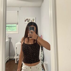 XS hollister flower print tank top